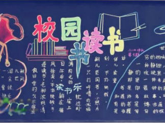 校园读书乐-黑板报版面设计图