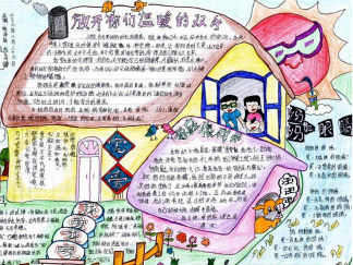 我爱我家-黑板报版面设计图