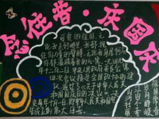 国庆-黑板报版面设计图