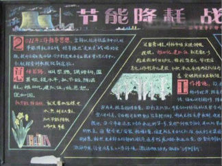 企业节能-黑板报版面设计图