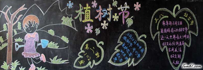 植树节黑板报版面设计图图片1