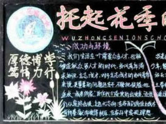 高中校园-黑板报版面设计图