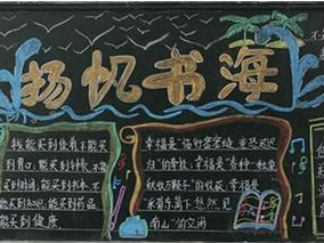 扬帆书海-黑板报版面设计图