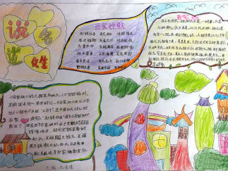 百家姓手抄报版面设计图