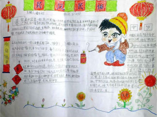 过春节手抄报版面设计图