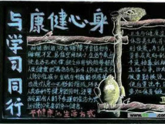 健康-黑板报版面设计图