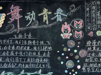 高中青春-黑板报版面设计图