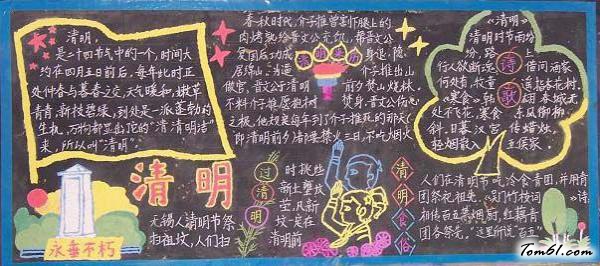 清明节5-黑板报版面设计图图片1