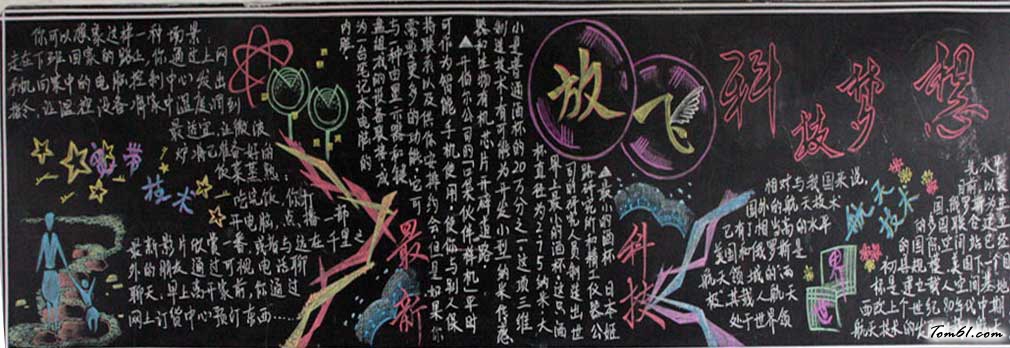 科技节-黑板报版面设计图图片1