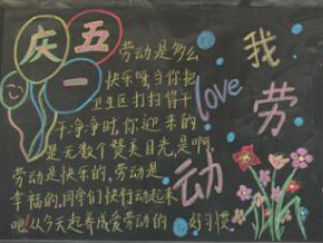 劳动节3-黑板报版面设计图