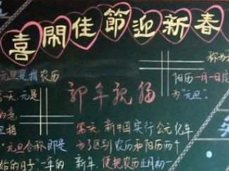 元旦5-黑板报版面设计图