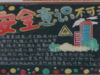 安全意识-黑板报版面设计图