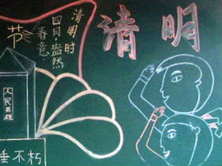清明节4-黑板报版面设计图