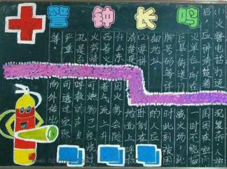 安全7-黑板报版面设计图