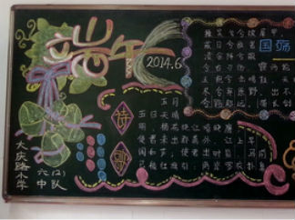 端午节2-黑板报版面设计图