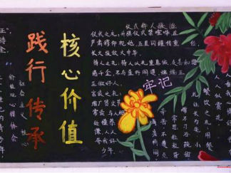 核心价值-黑板报版面设计图
