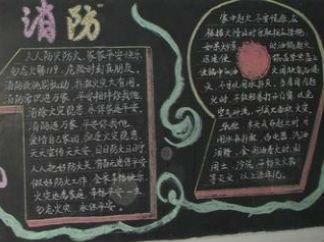 清明节消防安全-黑板报版面设计图