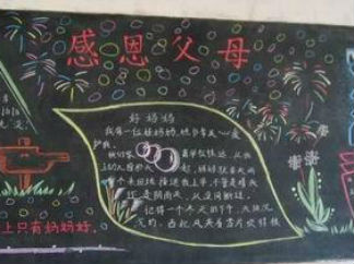 感恩父母2-黑板报版面设计图