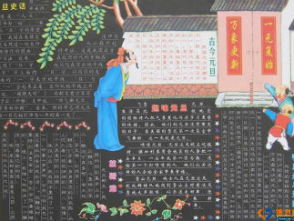 元旦4-黑板报版面设计图