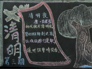 清明节3-黑板报版面设计图