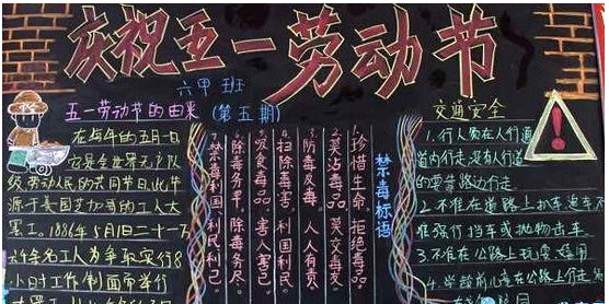 五一3-黑板报版面设计图