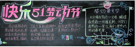 五一劳动节2-黑板报版面设计图