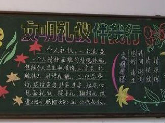 文明礼仪3-黑板报版面设计图