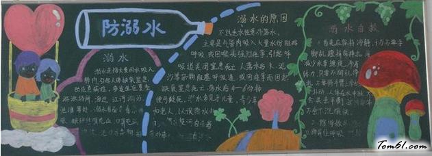 防溺水6-黑板报版面设计图图片1