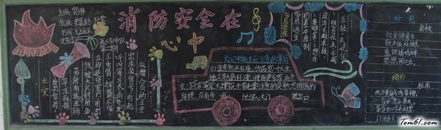 消防安全3-黑板报版面设计图图片1