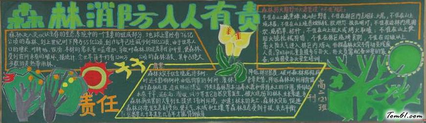 消防安全7-黑板报版面设计图图片1