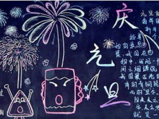 元旦联欢会2-黑板报版面设计图
