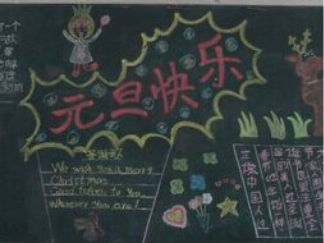 元旦联欢会-黑板报版面设计图