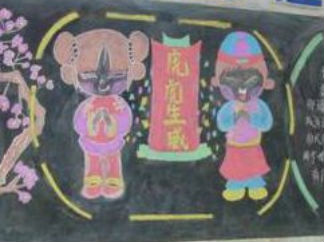 迎新年6-黑板报版面设计图