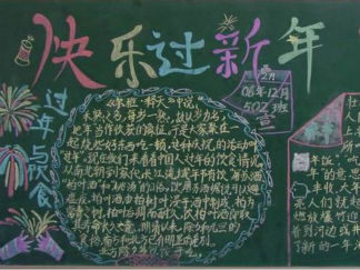 迎新年5-黑板报版面设计图