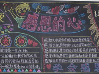 感恩节9-黑板报版面设计图