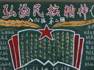 弘扬民族精神5-黑板报版面设计图