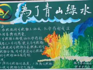森林防火黑板报版面设计图