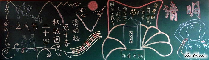清明节黑板报版面设计图3图片1
