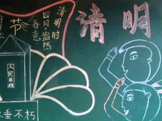 清明节黑板报版面设计图3