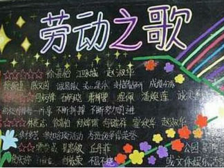 劳动节黑板报版面设计图