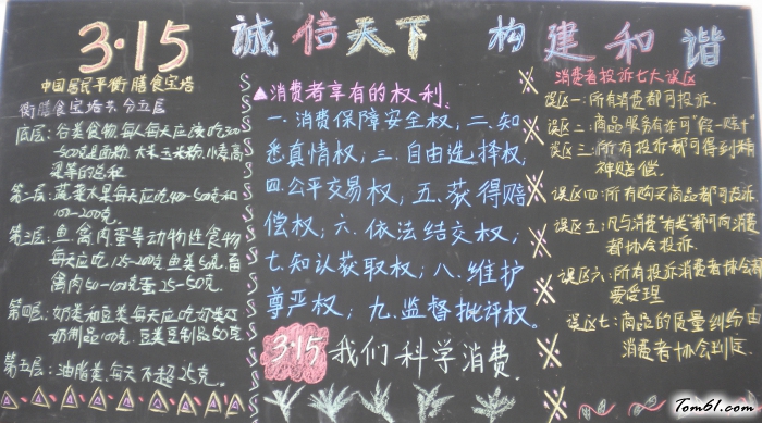3.15社区黑板报版面设计图图片1