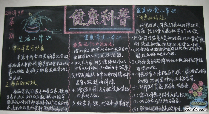 中学生健康科普黑板报版面设计图图片1