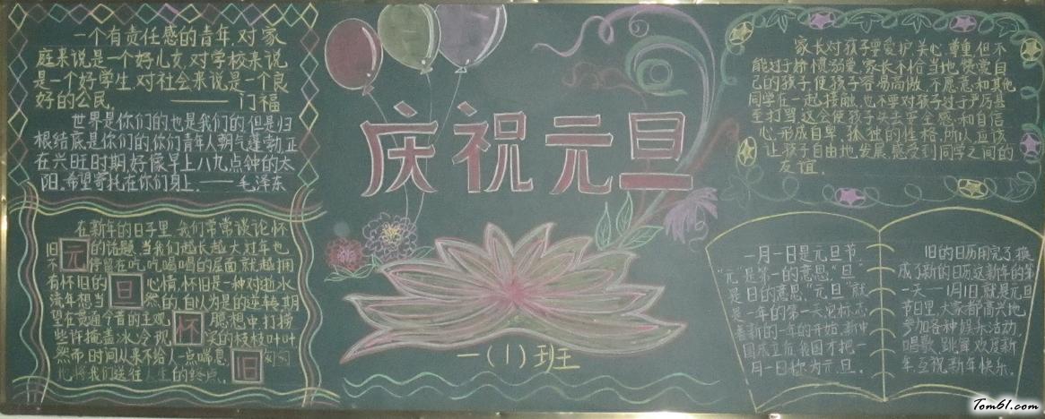 庆祝元旦黑板报版面设计图图片1