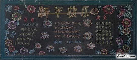 新年快乐黑板报版面设计图图片1