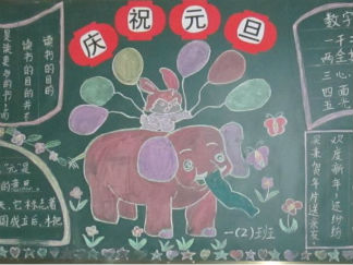 庆祝元旦黑板报版面设计图2