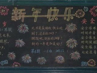 新年快乐黑板报版面设计图