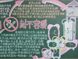 校园内禁止吸烟黑板报版面设计图