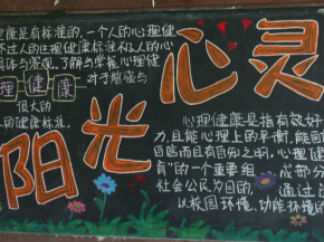 大学生心理健康主题黑板报版面设计图