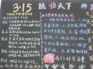 3.15社区黑板报版面设计图