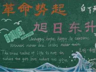缅怀革命先烈黑板报版面设计图